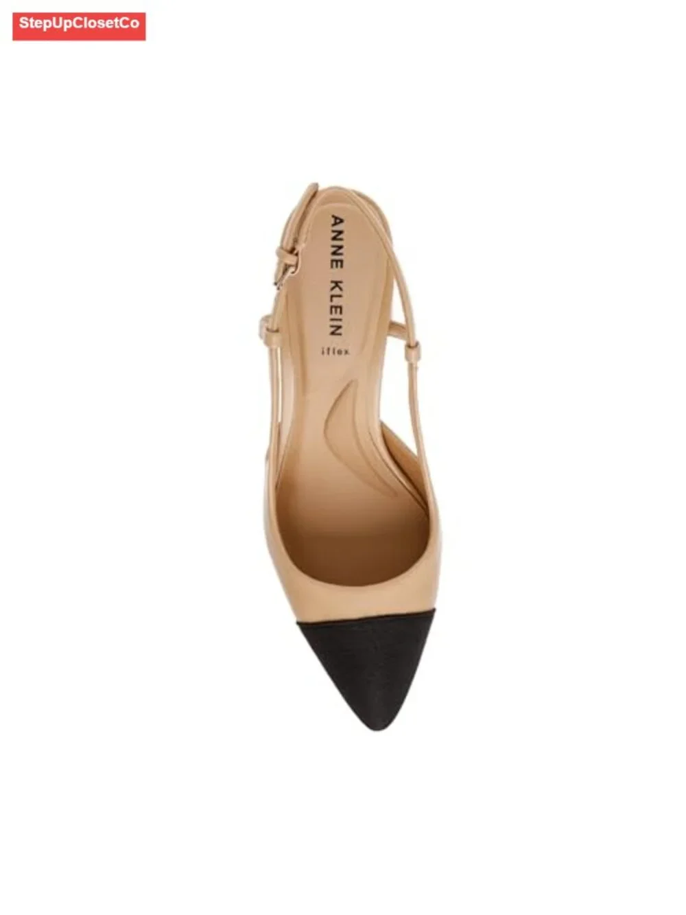 Anne Klein Sling Back Pump Ankle Buckle Pointed Toe Heels iFlex